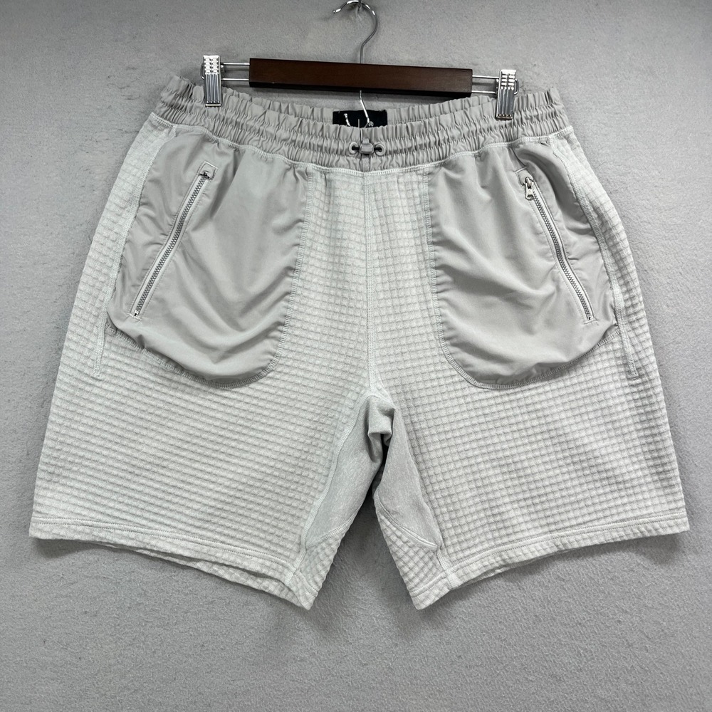 Adidas x Reigning Champ Shorts Men L Grey Waffle Gym Training Athleisure Tech